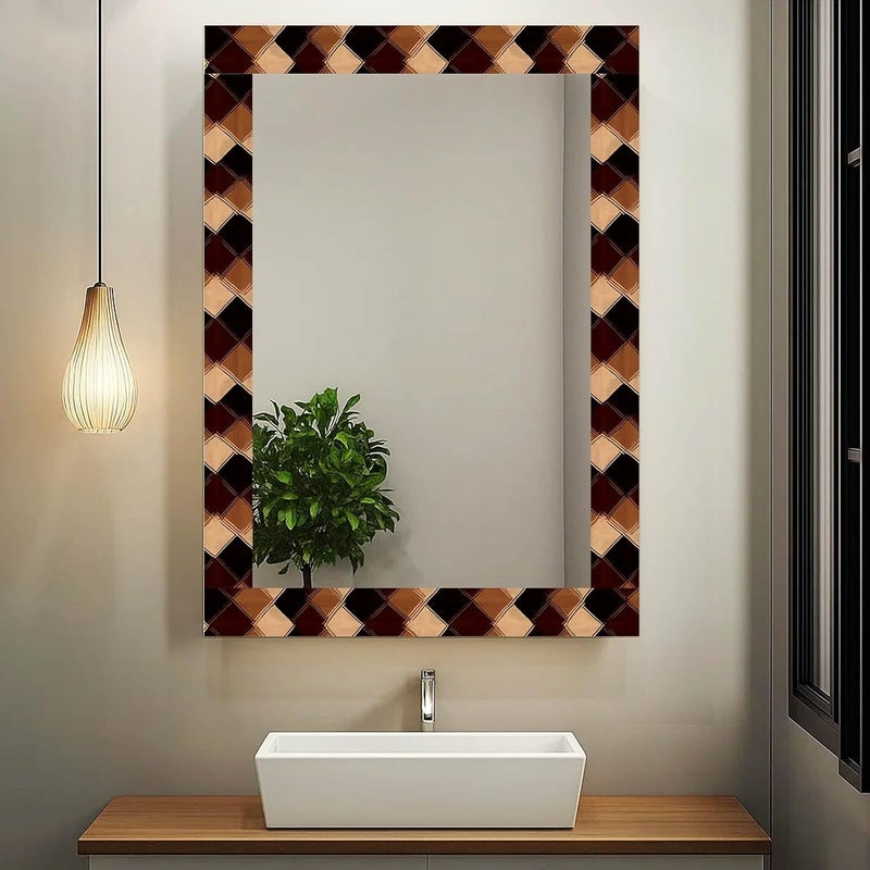 IVN Wallpaper Border Peel and Stick PVC Argyle Diamond Pattern 4x196 Inch for Living Room Bedroom Hallway Wall Accent - Image 5